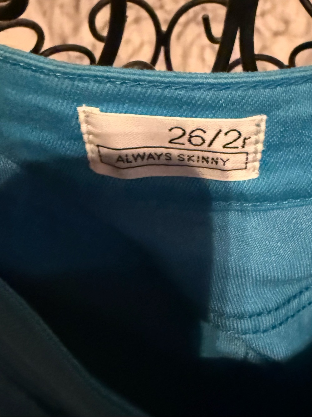 GAP Women's 1969 Skinny Jeans in Bright Turquoise Blue - Picture 3 of 5